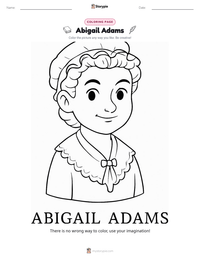 Abigail Adams coloring page for kids
