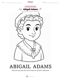 Prabaca lembar kerja cetak Abigail Adams