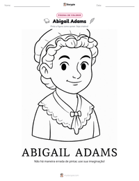 Prévia da folha de atividades imprimível Abigail Adams