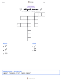 Abigail Adams printable worksheet preview