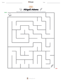 Abigail Adams printable worksheet preview