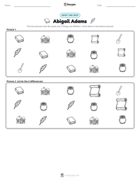 Abigail Adams printable worksheet preview