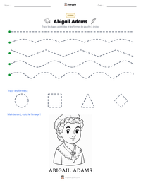 Aperçu de la feuille de travail imprimable Abigail Adams