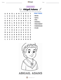 Abigail Adams printable worksheet preview