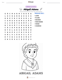 Aperçu de la feuille de travail imprimable Abigail Adams