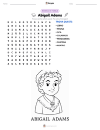Anteprima della scheda stampabile di Abigail Adams