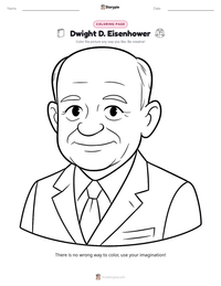 Dwight D. Eisenhower coloring page for kids