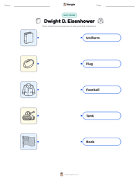 Dwight D. Eisenhower printable worksheet for kids