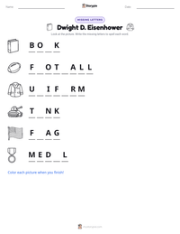 Dwight D. Eisenhower printable worksheet preview