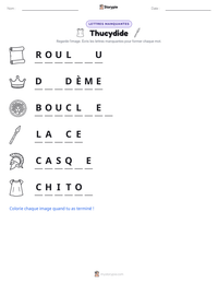 Aperçu de la feuille de travail imprimable Thucydide