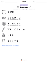 Podgląd drukowalnego arkusza ćwiczeń Tukidydes