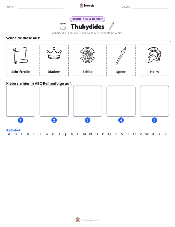Schneiden & Einfügen Alphabet