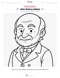 Anteprima della scheda stampabile di John Quincy Adams