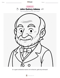 John Quincy Adams afdrukbare werkblad voorbeeld
