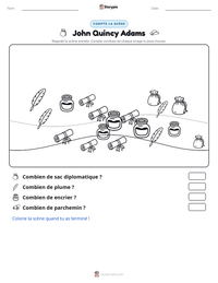 Aperçu de la feuille de travail imprimable John Quincy Adams
