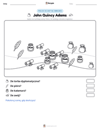 Podgląd drukowalnego arkusza ćwiczeń John Quincy Adams