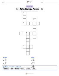 John Quincy Adams printable worksheet preview