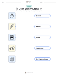 Aperçu de la feuille de travail imprimable John Quincy Adams
