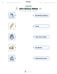 John Quincy Adams yazdırılabilir çalışma sayfası önizlemesi