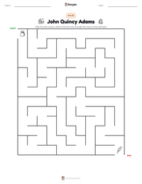 John Quincy Adams printable worksheet preview