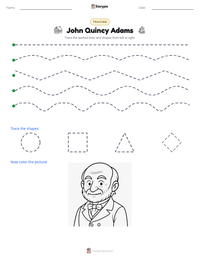 John Quincy Adams printable worksheet preview