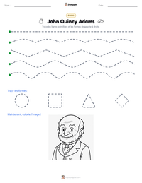Aperçu de la feuille de travail imprimable John Quincy Adams