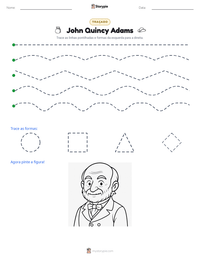 Prévia da folha de atividades imprimível John Quincy Adams