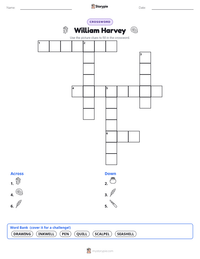 William Harvey printable worksheet preview
