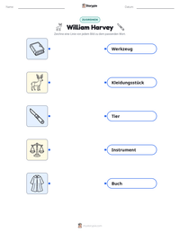 William Harvey druckbare Arbeitsblatt Vorschau