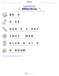 William Harvey afdrukbare werkblad voorbeeld