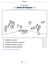 Aperçu de la feuille de travail imprimable Galien de Pergame