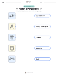Podgląd drukowalnego arkusza ćwiczeń Galen z Pergamonu