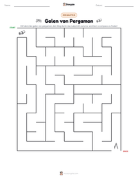 Galen von Pergamon druckbare Arbeitsblatt Vorschau