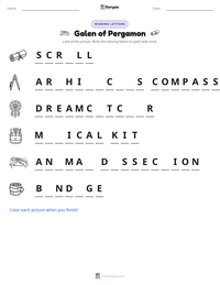 Galen of Pergamon printable worksheet preview