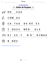 Aperçu de la feuille de travail imprimable Galien de Pergame