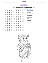 Galen of Pergamon printable worksheet preview