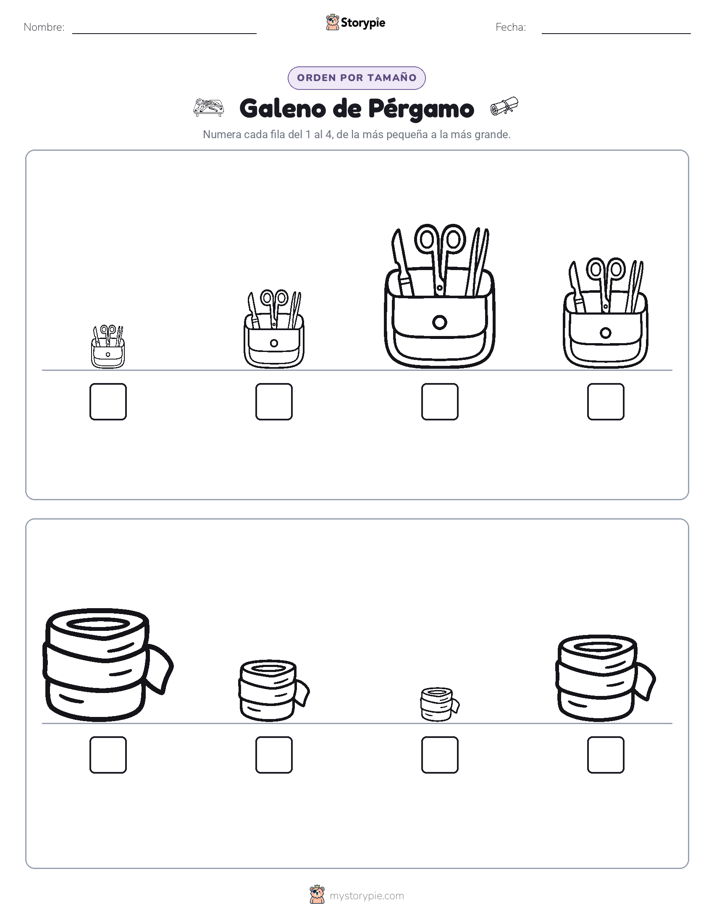 Orden de Tamaños