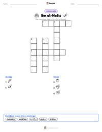 Ibn al-Nafis printable worksheet preview