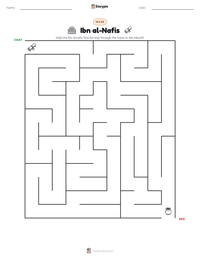 Ibn al-Nafis printable worksheet preview