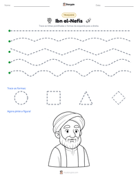 Prévia da folha de atividades imprimível Ibn al-Nafis