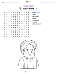 Podgląd drukowalnego arkusza ćwiczeń Ibn al-Nafis