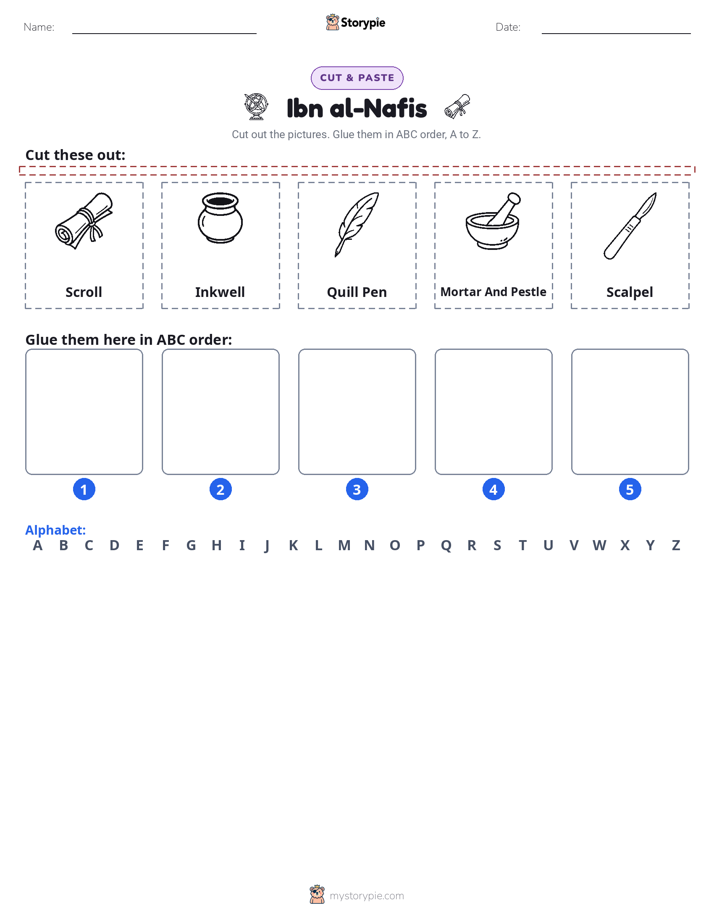 Cut & Paste Alphabet