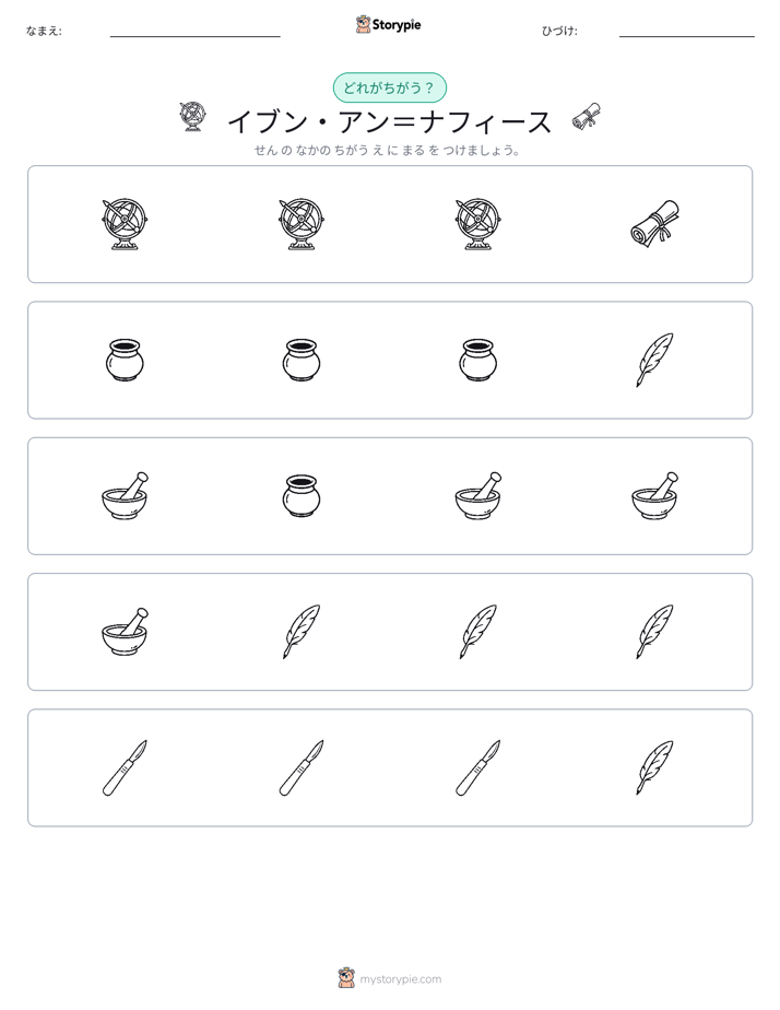 異なるものを見つけよう
