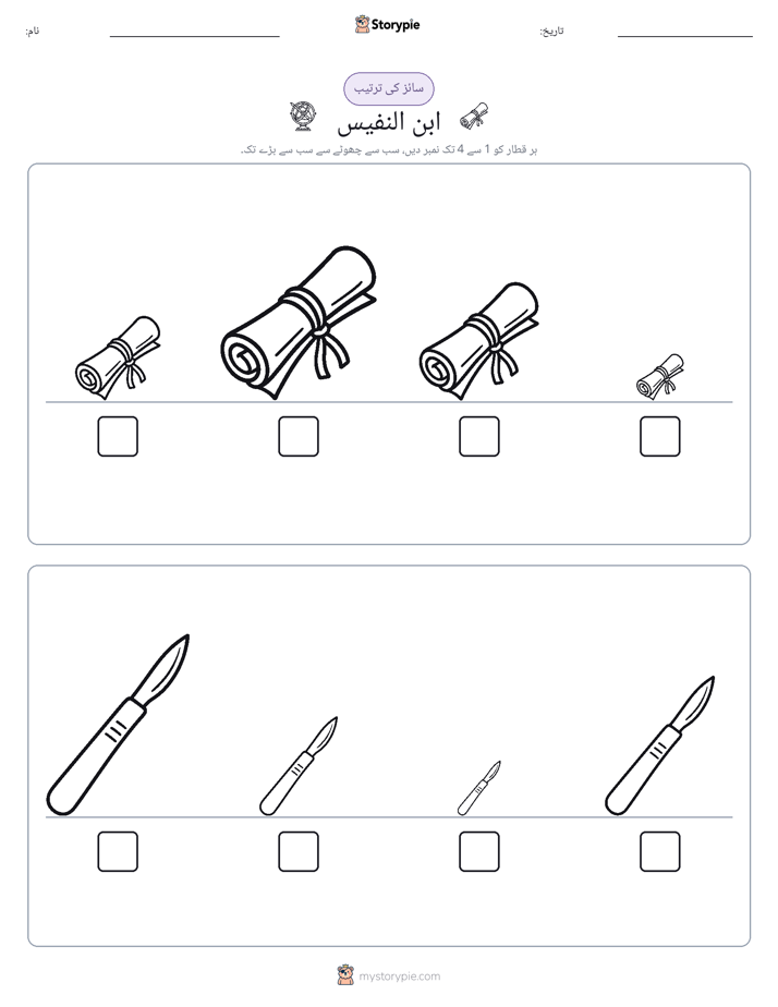 سائز کی ترتیب
