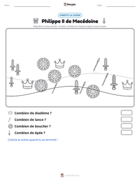 Aperçu de la feuille de travail imprimable Philippe II de Macédoine