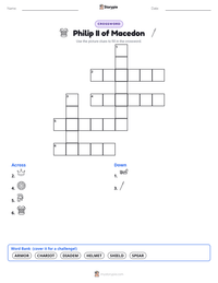 Philip II of Macedon printable worksheet preview