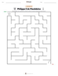 Aperçu de la feuille de travail imprimable Philippe II de Macédoine