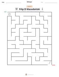 Podgląd drukowalnego arkusza ćwiczeń Filip II Macedoński