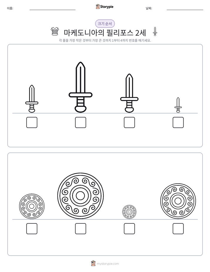 크기 순서