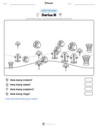 Darius III printable worksheet preview